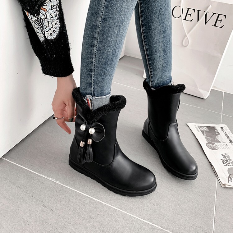 Women's Fashion Mid-Calf Boots PU Round Toe Winter - Style e.html