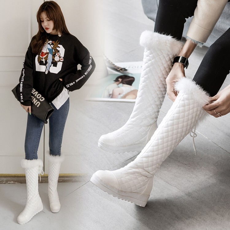 Women's High Shaft Flat Round Toe Fashion Boots - Style o.html