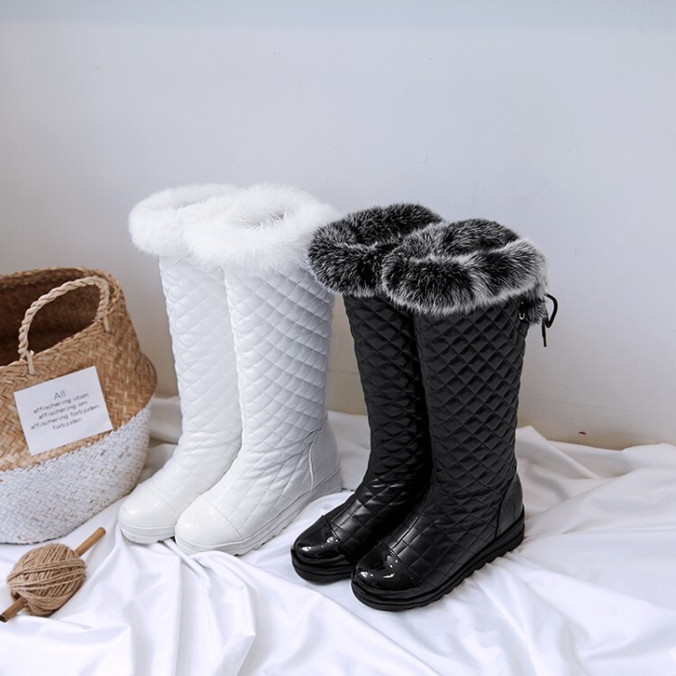 Women's High Shaft Flat Round Toe Fashion Boots - Style o.html