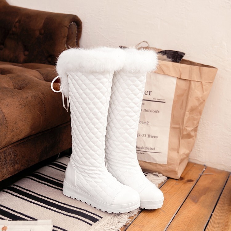 Women's High Shaft Flat Round Toe Fashion Boots - Style o.html