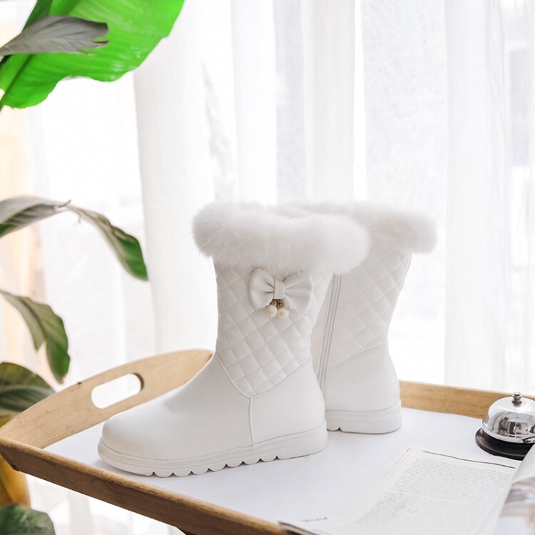 20220221659463033_750.jpg Women's Fashion Mid-Calf Boots with Flat Heel and Round Toe
