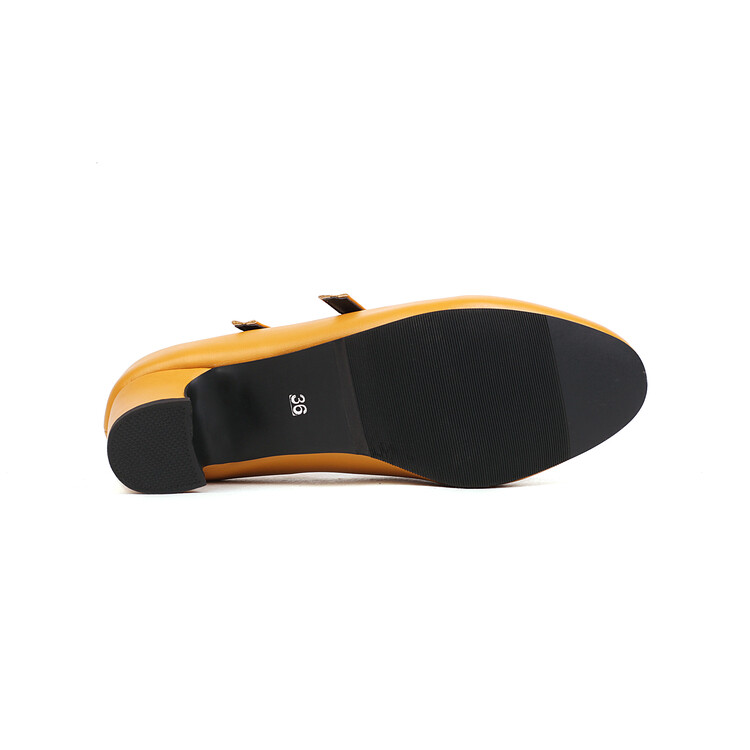 Women's Fashion Flat Shoes with Buckle and Belt Decoration