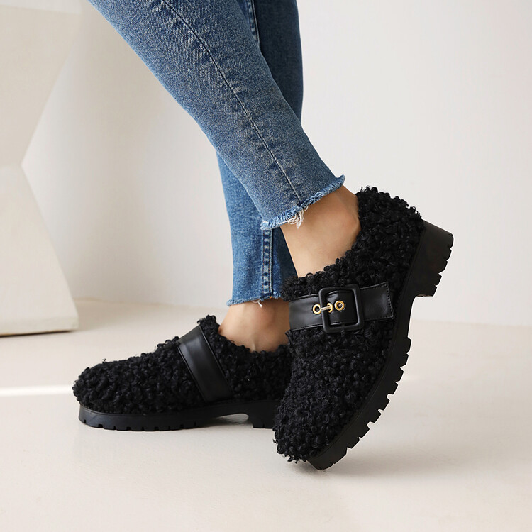 Women's Fashion Flat Loafers in Cotton Linen with Rubber Sole