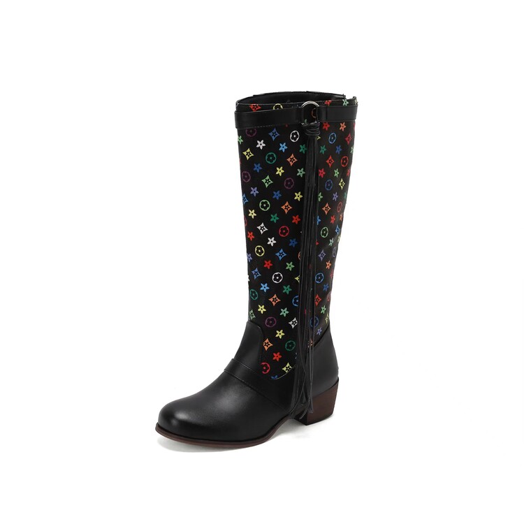 Women's Pointed Toe Low Heel Flat Boots