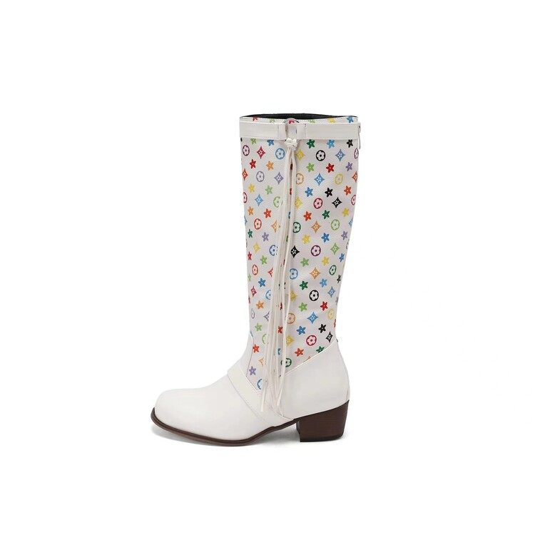 Women's Pointed Toe Low Heel Flat Boots