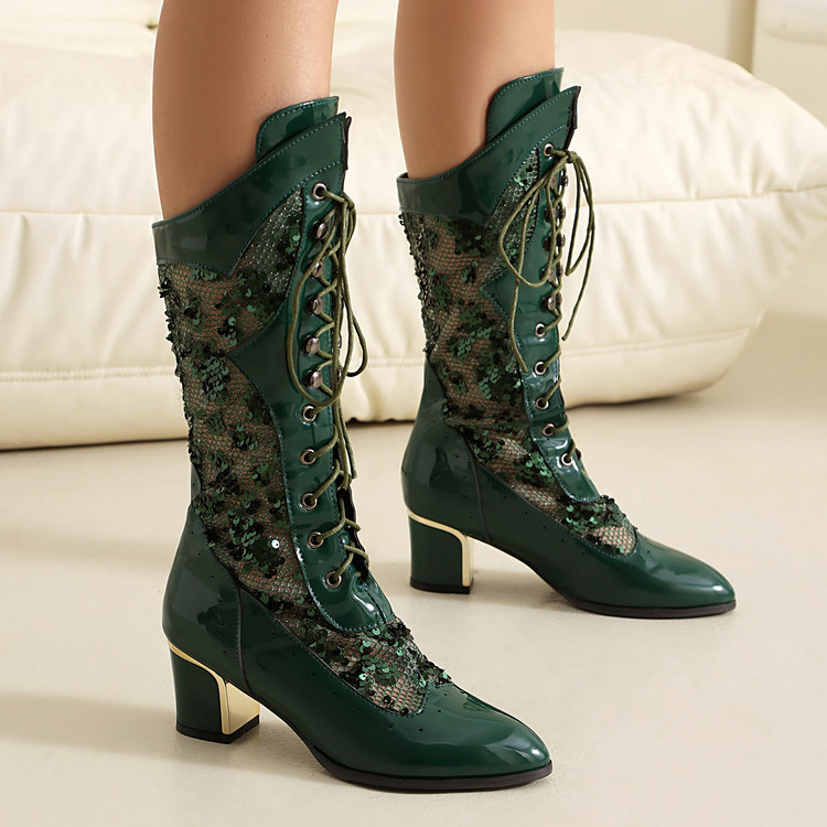 Women's High Heel Pointed Toe High Shaft Fashion Boots - Style g.html
