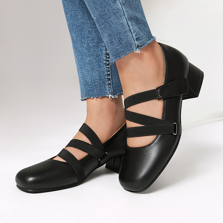 20250330475173028_750.jpg Women's Minimalist Square Toe Mid Chunky Heel Pumps Summer 2025