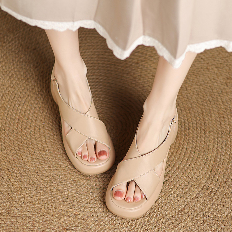 Women's Open Toe Mid Chunky Heel Sandals Summer 2025 - Style a.html