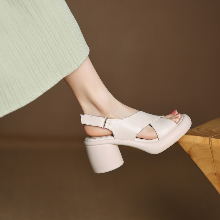 Women's Open Toe Mid Chunky Heel Sandals Summer 2025 - Style a.html