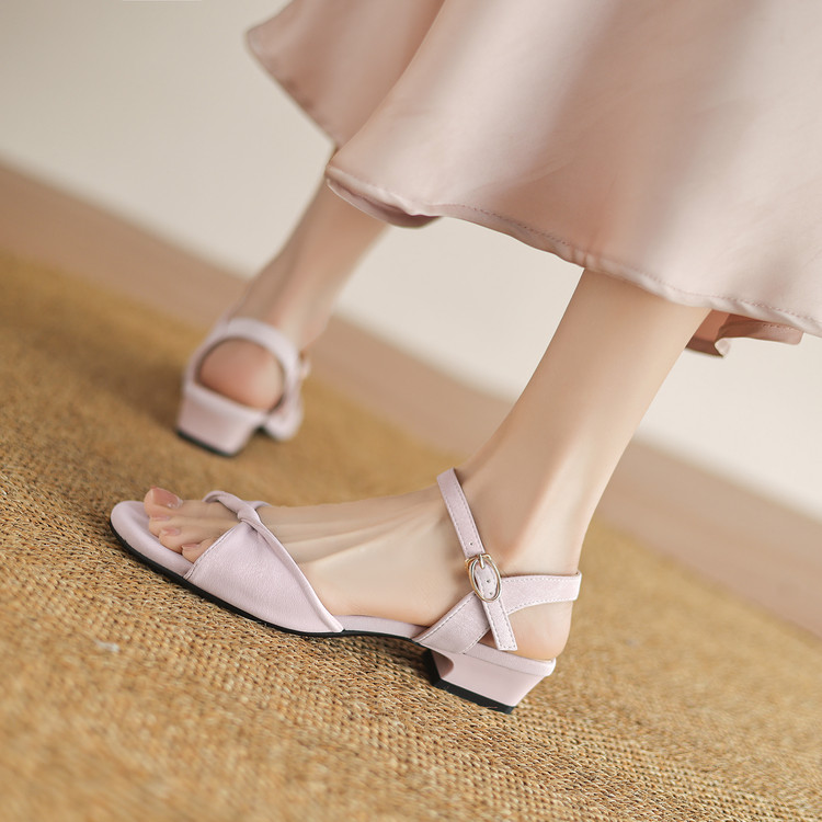 Women's Open Toe Mid Heel Chunky Sandals Summer 2025 - Style a.html