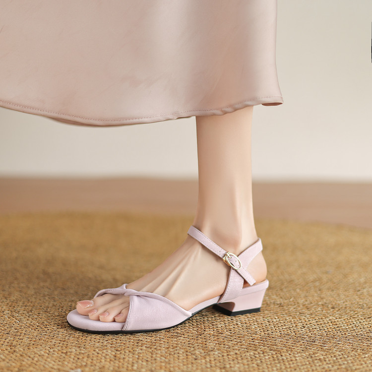 Women's Open Toe Mid Heel Chunky Sandals Summer 2025 - Style a.html