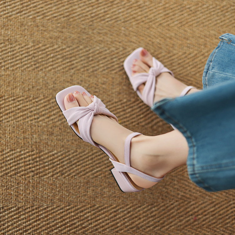 20250505948972050_750.jpg Women's Open Toe Chunky Mid Heel Sandals - Summer 2025 - Style g.html