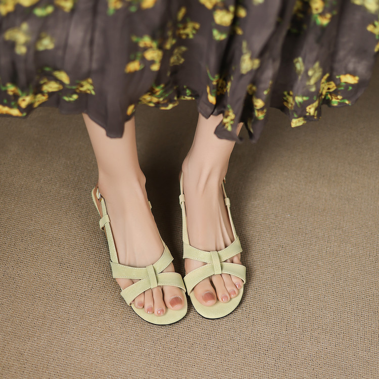 Women's Open Toe Chunky Mid Heel Sandals - Summer 2025 - Style e.html