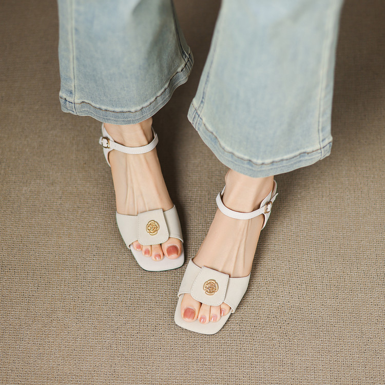 Women's Open Toe Chunky Heel Sandals Summer 2025